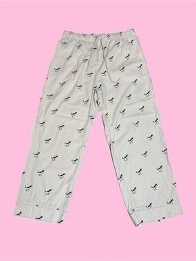 Gelato Pique Homme Women's Dinosaur Print Pajama Pants Cream Sz M